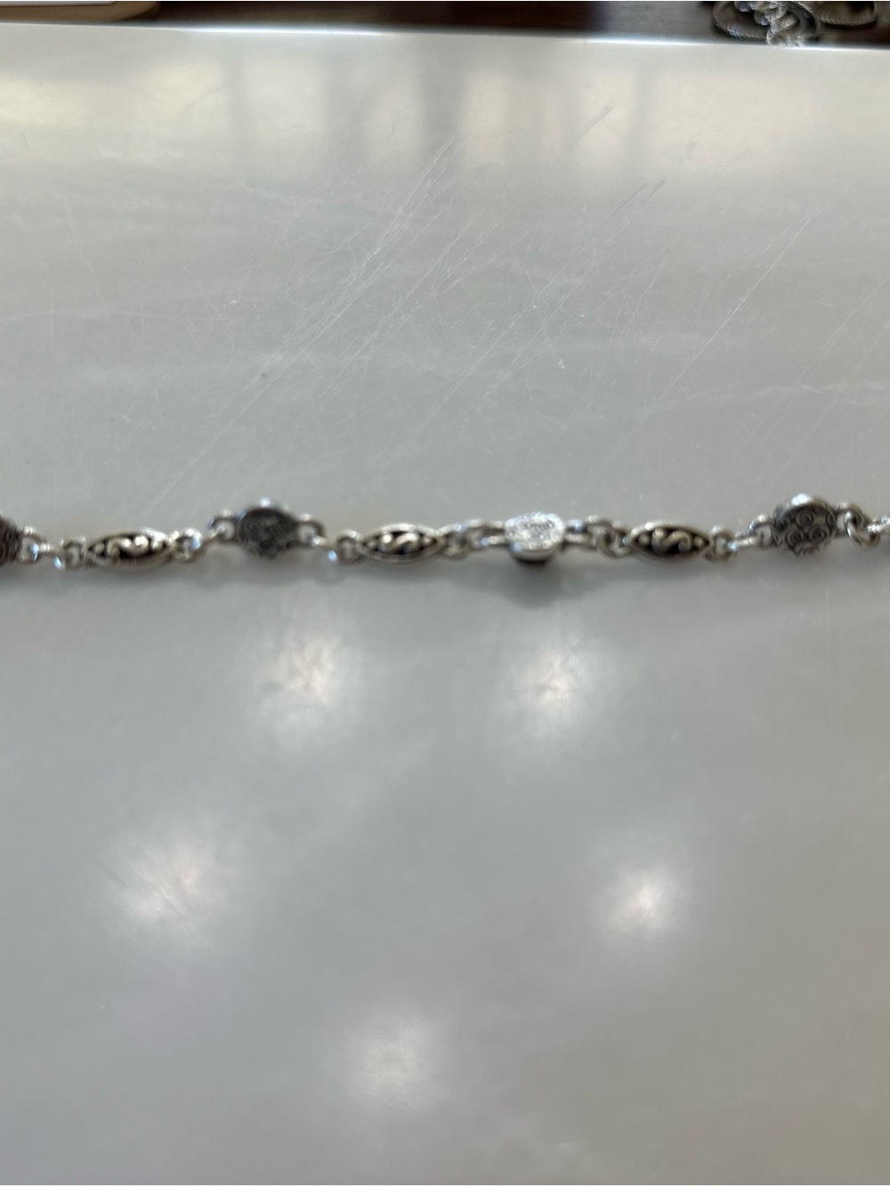 Brighton Silver, Brown Tiger's Eye Charm Bracelet - Picture 12 of 13